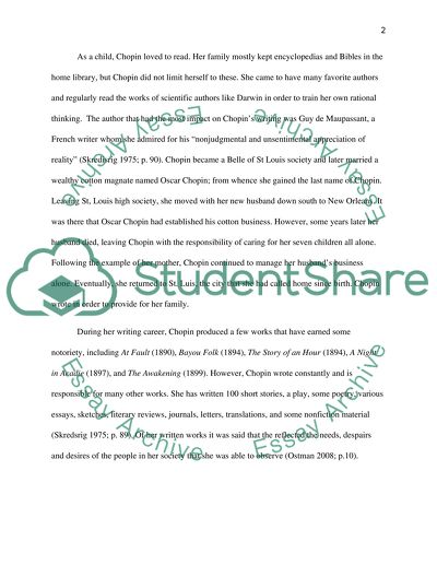 TheLife and Influence of Kate Chopin