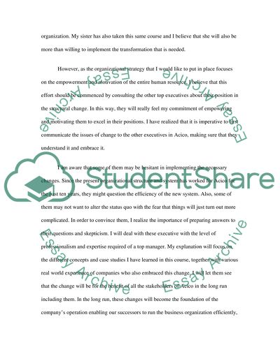 Family business organizational change