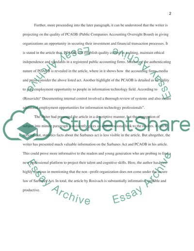 Review of Before and after Sarbanes-Oxley