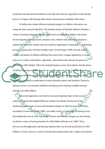 Young Children with Autism