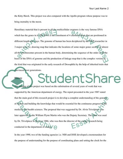 The Human Genome Project