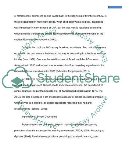 United States school counseling program