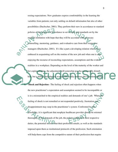 Phases of Transition for Nurses