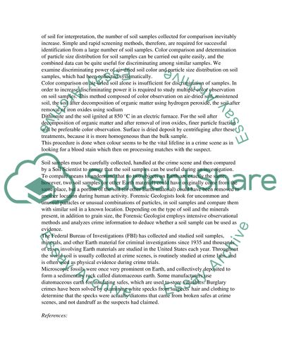Forensic soils examination
