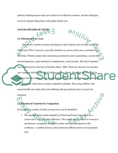 The Child with Special Health Care Needs: A Comparison Between the UK and Finland