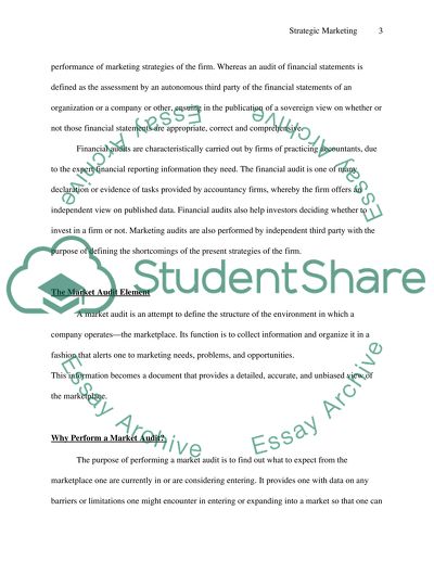 Strategic Marketing - How Does the Audit Process Fit into Marketing Management