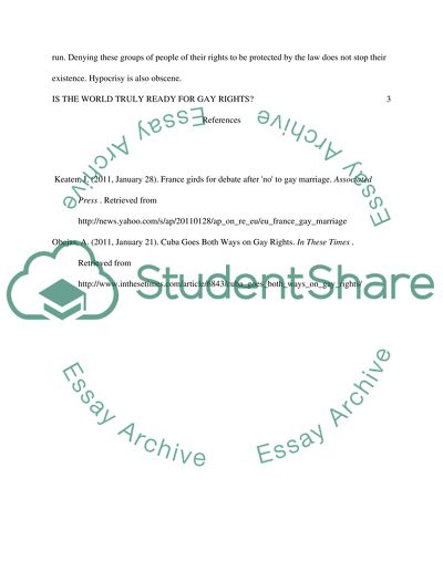 Is the World Truly Ready for Gay Rights