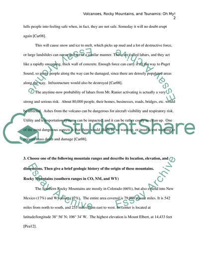 Volcanoes, Rocky Mountains, and Tsunamis