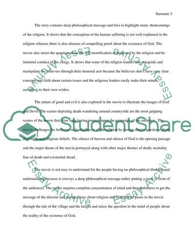 The Seventh Seal: Philosophical Discourse