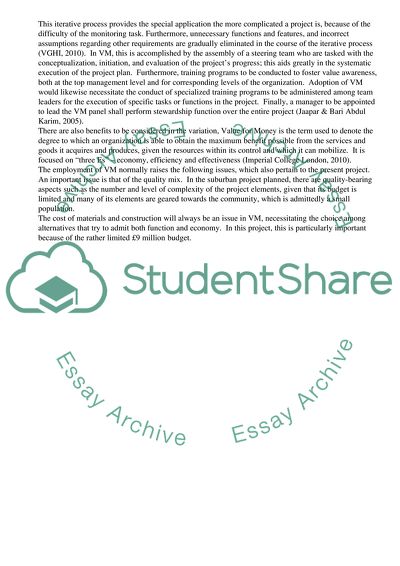 Value Management and Value Engineering