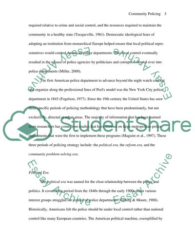 The History of Community Policing