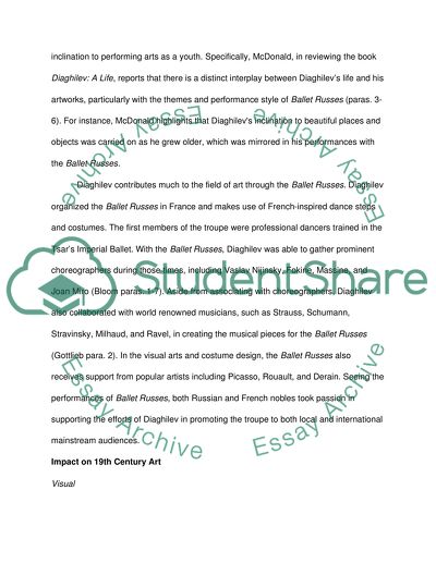 Sergei Diaghilev, Ballet Russes and 19th Century Art