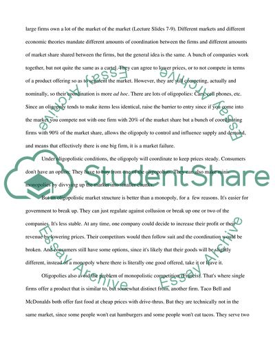 Assumptions of Market Theory and The Role of Competition