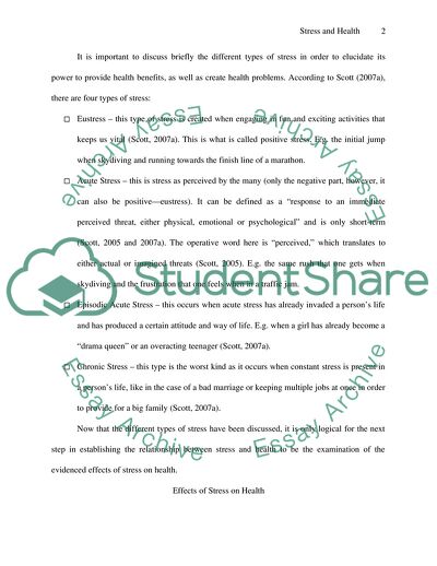 The Bodys Response to Stress