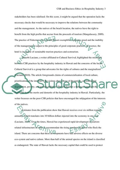 The Uniqueness of the Hospitality Industry and CSR Strategy