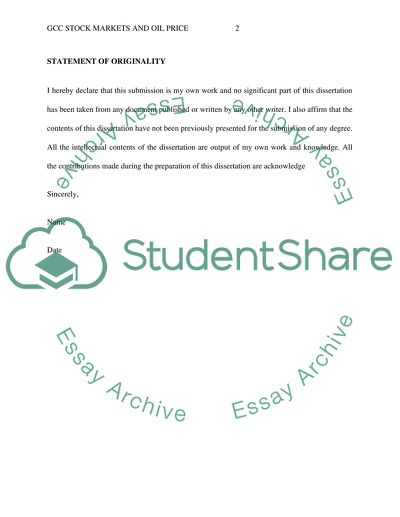 An Investigation of the Impact of Oil Price Changes on the Gulf Council Countries (GCC) Stock Markets