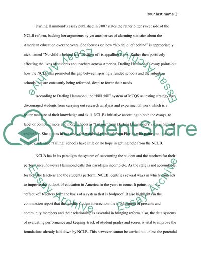 No child left behind act