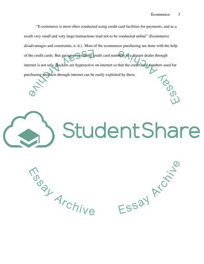 Problems Encountered in E-commerce Transactions