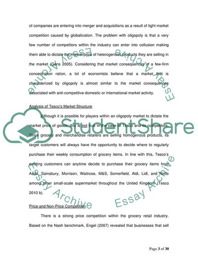 TESCO PLC AND THE NATURE OF MARKETS IN WHICH IT OPERATES