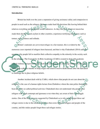 The Use of Critical Thinking Skills for Evaluation