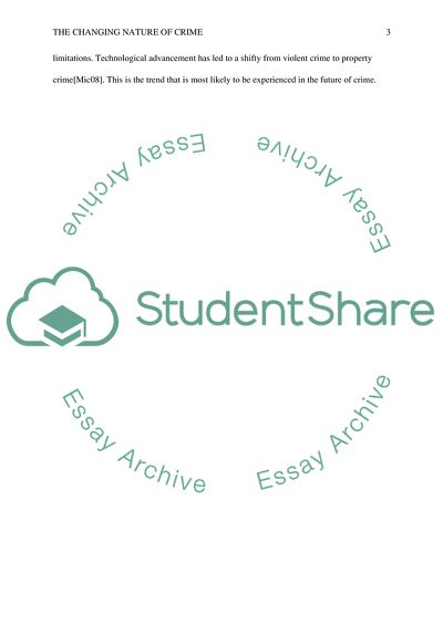 The Changing nature of crime in the twenty-first century