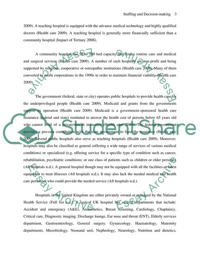 The Introduction of Technologies in Health Care the Hospital Stay of Inpatients