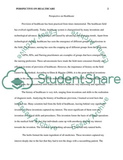 The History and Perspectives of Healthcare