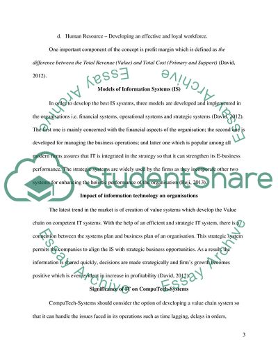 Primary and Support Activities of the Value Chain