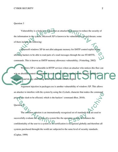 Vulnerability of Computer Systems