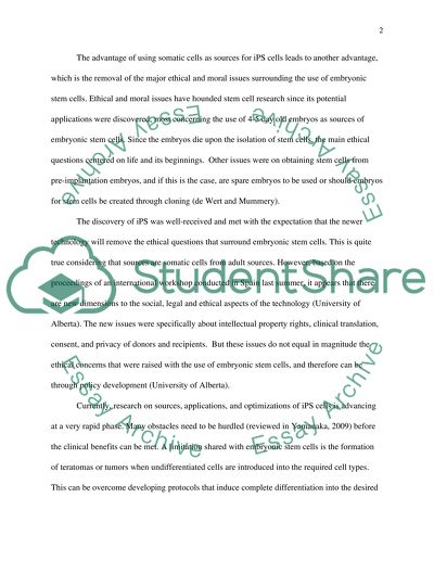 Advantages of Induced Pluripotent Stem cell research