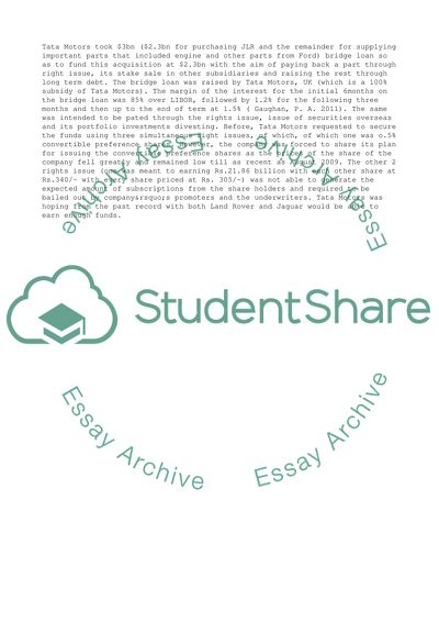 Land Rover Acquisition