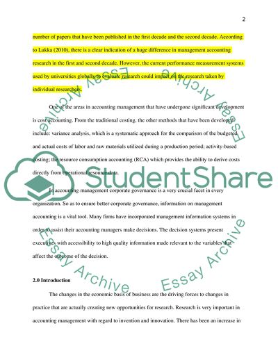 Advances in Management Accounting Research in the Last 30 Years