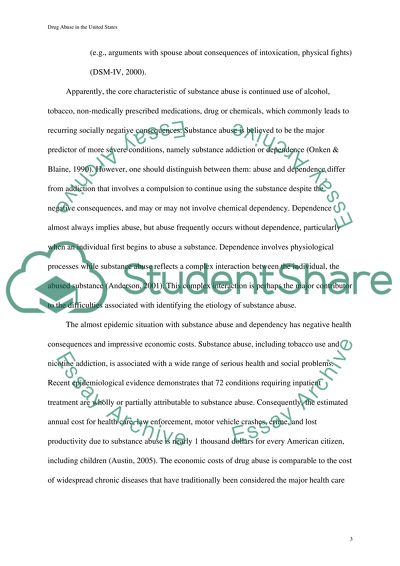 Drug Abuse in the United States