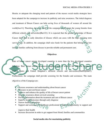 Social Media Strategies for Breast Cancer Awareness Campaign