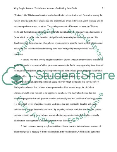 Psychological Factors in the Genesis of Terrorism