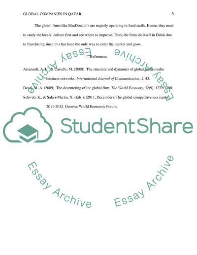 Global companies operating in Qatar