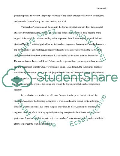 Guns in Learning Institutions