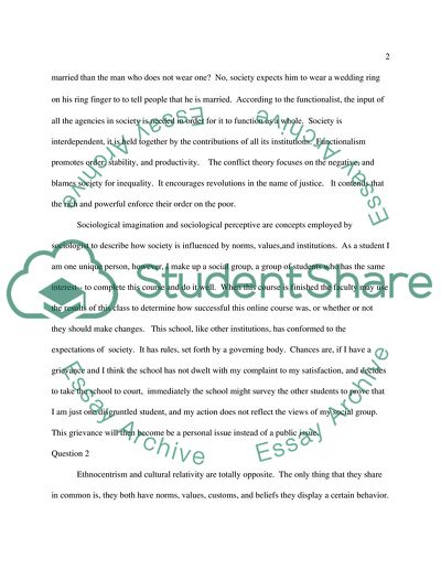 Sociological Imagination