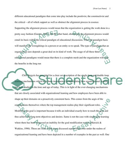 Communications - Single-Loop & Double-Loop Learning
