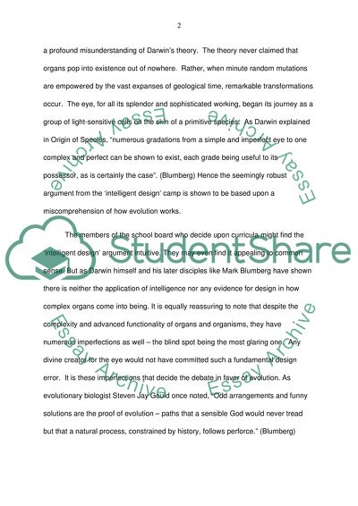 Creationist and Intelligent Design Explanations for the Origin and Development of Organic Beings