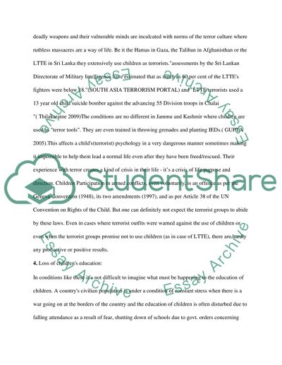 Children, War and Education