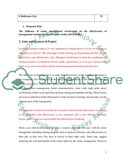 Effectiveness of Management Training in Saudi Arabia SMEs