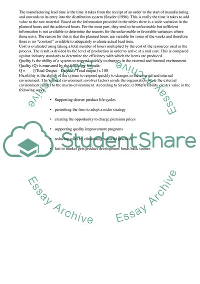 Systagenixs Improving the Processes and Value Chain