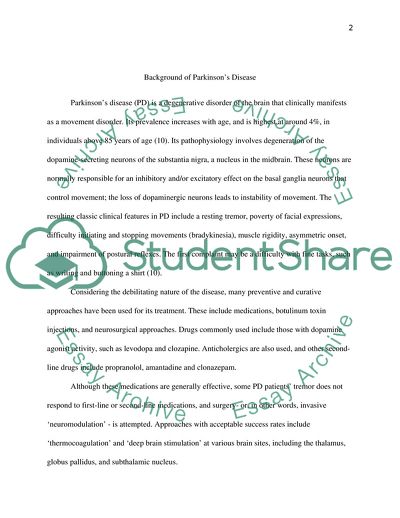 Ultrasound Treatment for Tremors and Parkinsons Disease