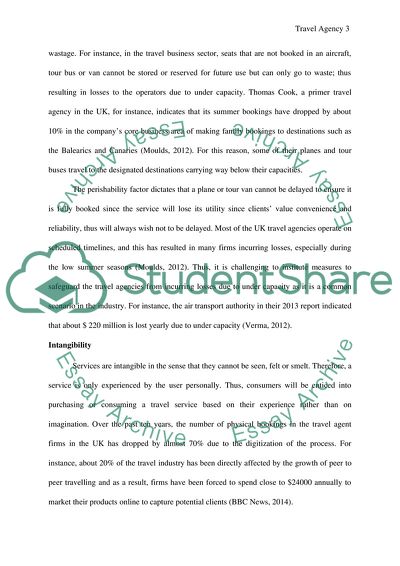 Marketing of Services: Travel Agency