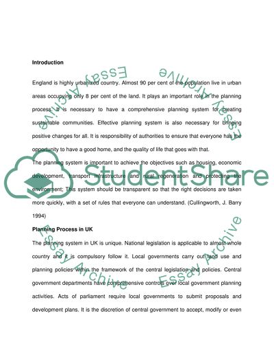 The Planning Process in UK