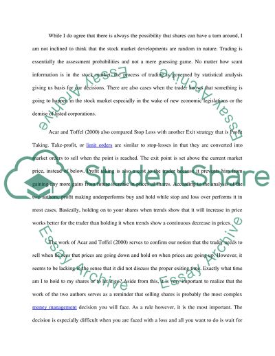 Stop-loss and investment returns