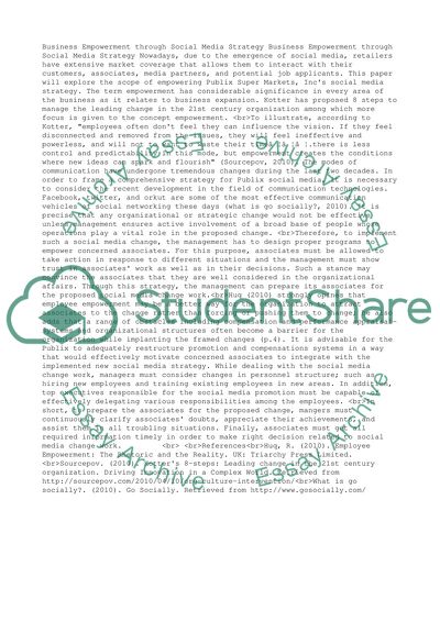 Business Empowerment through Social Media Strategy