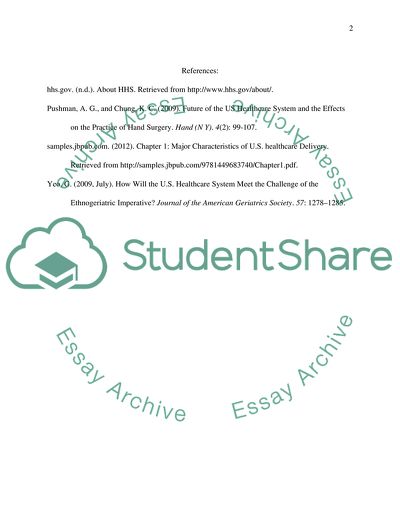 Characteristic of the U.S. health care delivery system