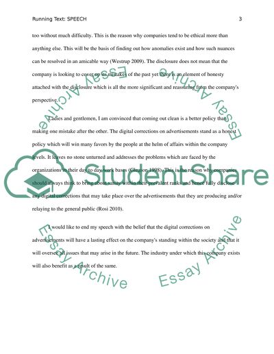 Should companies disclose to the people if they make digital correction on advertisement